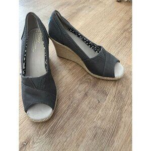 EUC Toms Espadrille Wedge